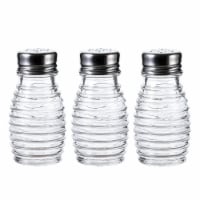 WHOLE HOUSEWARES | 2X3.5inch Stainless Steel Salt & Pepper Shakers Set | 3-Piece Pack