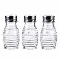 WHOLE HOUSEWARES | 2X3.5inch Stainless Steel Salt & Pepper Shakers Set | 3-Piece Pack