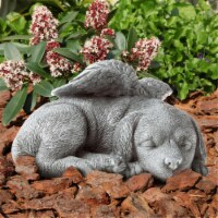 Pure Garden 50-LG1100 Pet Memorial Statue-Sleeping Angel Dog Remembrance Keepsake Sculpture