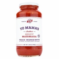 Yo Mama’s Foods Keto Spicy Marinara Sauce | (1) 25 ounce Jar | All-Natural, Gluten Free