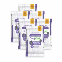 Simpleaf Flushable Wet Wipes Soothing Aloe Vera Formula with Lavender Scent (25Count) 6 PK