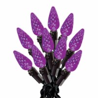 13.5 ft. LED C6 Lighted Purple Halloween Lights