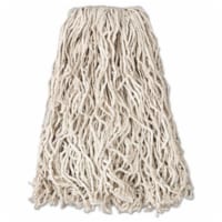 Economy Cut-End Cotton Wet Mop Head, 20oz, 1'' Band, White, 12/Carton