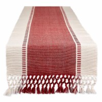13 x 72 in. Barn Red Dobby Stripe Table Runner