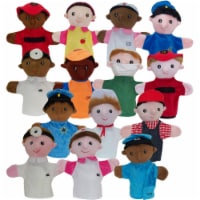 Kids Multicultural Community Helper Puppets, Set of 14