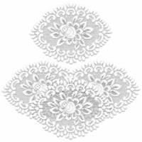 12 x 16 in. Rose Doily - Off White - Set of 4