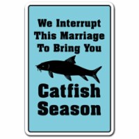 SignMission 5 x 7 in. Catfish Season Decal - Fishing Rod Pole Food Sport Fun Outdoors