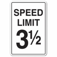 SignMission D-5-Z-Speed Limit 3-1-2 5 x 7 in. Novelty Sticker - Speed Limit 3-1-2