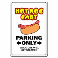 SignMission 6 x 9 in. Hot Dog Cart Decal - Street Food Eat Weiner Franks Foodie Food Lover
