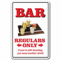 SignMission 8 x 12 in. Bar Decal Parking Decals - Pub Lounge Bartender Beer Home Liquor Drink