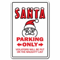SignMission 8 x 12 in. Santa Decal - Secret White Elephant Office Party Exchange X-Mas Claus