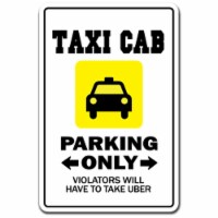 SignMission 8 x 12 in. Taxi Cab Decal - Lyft Uber Driver Chauffeur Cabby Cabbie Stand