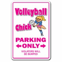 SignMission 8 x 12 in. Volleyball Chick Decal - Sport Team Sand Beach Coach Volley Ball Playe