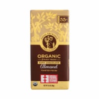 Equal Exchange Organic 55% Cacao Almond Toasted Pieces Dark Chocolate Bar