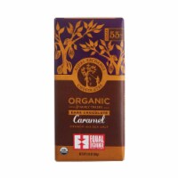 Equal Exchange Organic 55% Cacao Caramel Crunch with Sea Salt Dark Chocolate Bar Perspective: Main