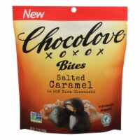 Chocolove Xoxox - Peach Bites Salted Caramel - Case of 8 - 3.5 oz.
