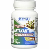 Deva Vegan Vitamins - Astaxantin 12 Mg Vegan - 30 Vegan Capsules