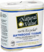 Natural Value - Bath Tissue 250sht - Case of 24 - 4 PK
