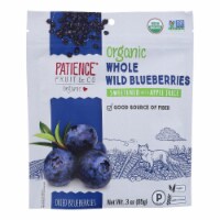 Patience Fruit & Co Organic Dried Wild Blueberries - Case of 8 - 3 oz.