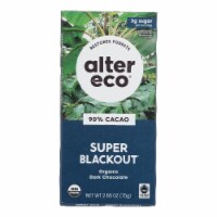 Alter Eco - Americas Dark Super Blackout Chocolate Bar - Case of 12 - 2.65 oz.