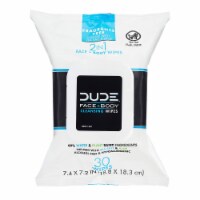 Dude Wipes - Face Wipes - Fragrance Free - 30 ct.