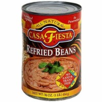 Casa Fiesta Refried Beans - Case of 12 - 16 oz.
