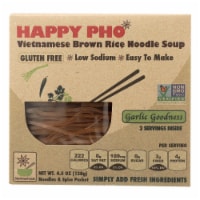 Happy Pho Brown Rice Noodle Soup Mix, Garlic Goodness  - Case of 6 - 4.5 oz.