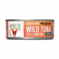 Natural Sea Wild Yellowfin Tuna, Unsalted, Chunk Light - Case of 12 - 5 oz.
