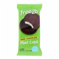 Free 2 B - Mint Cups Dark Chocolate 2-cup - Case of 12-1.4 oz.