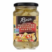 Reese Marinated Artichoke Hearts - Quartered - Case of 12 - 12 oz. Perspective: Main