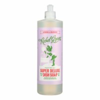 Rebel Green Dish Soap - Lavender and Grapefruit - Deluxe - Case of 4 - 16 fl oz.