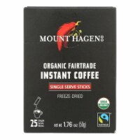 Organic Fairtrade Instant Coffee 25 Single Serve Sticks 25ct - Case of 8 - 1.76 oz.