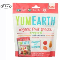 Yumearth Organics Organic - Raspberry - Pineapple - Mango - Case of 12 - 3.1 oz.