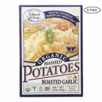 Edward and Sons Organic Mashed Potatoes - Roasted Garlic - Case of 6 - 3.5 oz.
