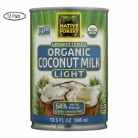 Native Forest Organic Light Milk - Coconut - Case of 12 - 13.5 Fl oz.
