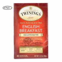 Twinings Tea Breakfast Tea - English Decaffeinated - Case of 6 - 20 Bags