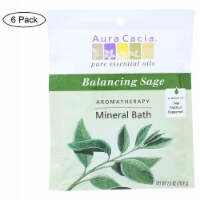Aura Cacia - Aromatherapy Mineral Bath Balancing Sage - 2.5 oz - Case of 6