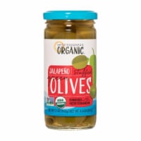 Mediterranean Organic Organic Stuffed Green Olives Jalapeno Peppers - Case of 12 - 8.5 oz.