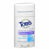 Tom's of Maine Natural Original Deodorant Unscented - 2.25 oz - Case of 6