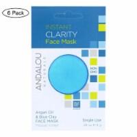 andalou Naturals Instant Clarity Face Mask - Argan Oil & Blue Clay - Case of 6 - 0.28 oz.