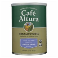 Cafe Altura - Organic Regular Roast Ground Coffee - Decaf - Case of 6 - 12 oz.
