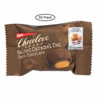 Chocolove Xoxox - Cup - Salted Caramel - Dark Chocolate - Case of 50 - .6 oz.