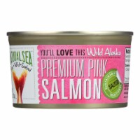 Natural Sea Wild Pink Salmon, Salted - Case of 12 - 7.5 oz.