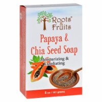 Roots and Fruits Bar Soap - Papaya and Chia Seed - 5 oz.