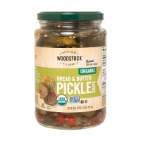 Woodstock Organic Bread and Butter Pickles - Case of 6 - 24 oz.