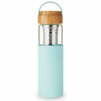Pinky Up Dana Glass Travel Mug in Turquoise