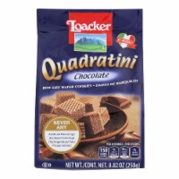 Loacker Quadratini Bite Size Chocolate Wafer Cookies - Case of 6 - 8.82 oz.