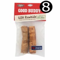 Castor and Pollux Rawhide Curls Dog Chews - Case of 8