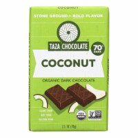 Taza Chocolate Stone Ground Organic Dark Chocolate Bar - Coco Besos Coconut