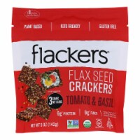 Doctor In The Kitchen - Organic Flax Seed Crackers - Tomato and Basil - Case of 6 - 5 oz.
